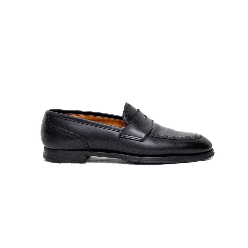 Peal & Co. for Brooks Brothers‎ Black Leather Penny Loafers – Size 9.5 D